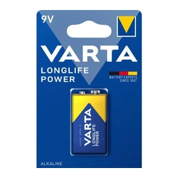 1 batteria alcalina 6LR61 9 V Longlife Power 550mAh