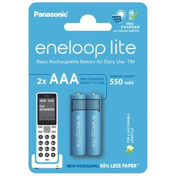 2 batterie ricaricabili NIMH AAA 1,2 V Lite 550 mAh