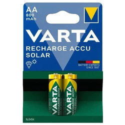 2 batterie ricaricabili NIMH LR6/AA 1,2 V Solar 800 mAh