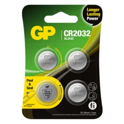 4 batterie a bottone al litio CR2032 3 V 