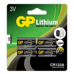 4 batterie al litio CR123A 3 V 4 batterie al litio CR123A 3 V