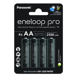 4 batterie ricaricabili NIMH AA 1,2 V PRO 2500 mAh