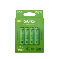 4 batterie ricaricabili NIMH AA 1,2 V Recyko 2600 mAh 4 batterie ricaricabili NIMH AA 1,2 V Recyko 2600 mAh