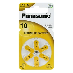 6 batterie acustiche zinco-aria 10 1,4 V 6 batterie acustiche zinco-aria 10 1,4 V
