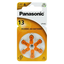 6 batterie acustiche zinco-aria 13 1,4 V 6 batterie acustiche zinco-aria 13 1,4 V