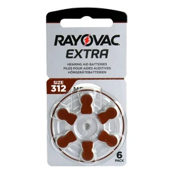 6 batterie acustiche zinco-aria 312 1,45 V Extra 6 batterie acustiche zinco-aria 312 1,45 V Extra