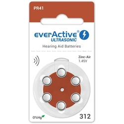 6 batterie acustiche zinco-aria 312 1,45 V Ultrasonic 6 batterie acustiche zinco-aria 312 1,45 V Ultrasonic