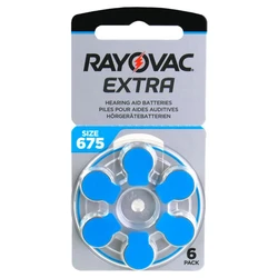 6 batterie acustiche zinco-aria 675 1,45 V Extra 6 batterie acustiche zinco-aria 675 1,45 V Extra