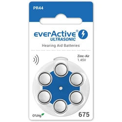 6 batterie acustiche zinco-aria 675 1,45 V Ultrasonic 