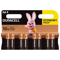 8 batterie alcaline AA 1,5 V Basic, Duralock, C&B 