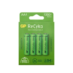 Blister da 4 batterie ricaricabile Recyko+ AA 1300mAh Blister da 4 batterie ricaricabile Recyko+ AA 1300mAh
