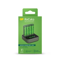 Caricabatterie 6 ore GP B421 (USB) + 4 batterie NiMH AA 2000 mAh + stazione D451 Caricabatterie 6 ore GP B421 (USB) + 4 batterie NiMH AA 2000 mAh + stazione D451